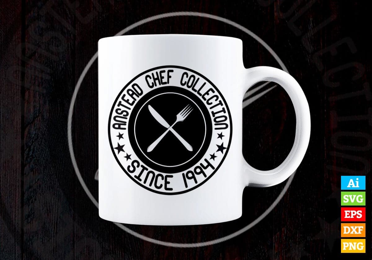 Anstead Chef Collection Since 1994 Vector T-shirt Design in Ai Svg Png Files