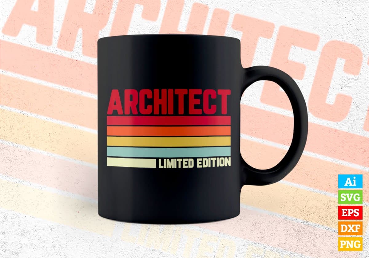 Architect Limited Edition Editable Vector T-shirt Designs Png Svg Files