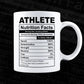 Athlete Nutrition Facts Editable Vector T-shirt Design in Ai Svg Files