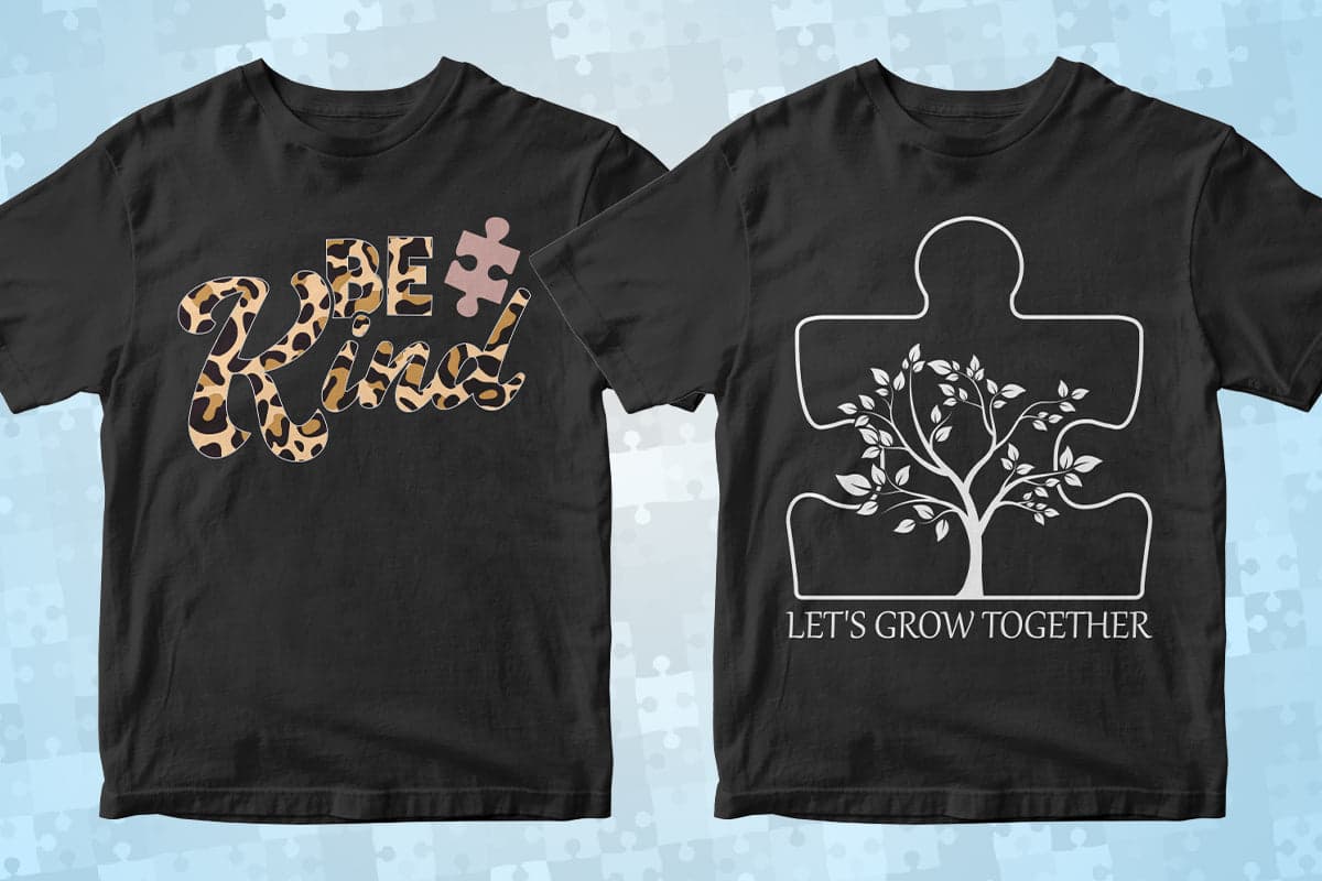 Autism 50 Editable T-Shirt Designs Bundle Part 2