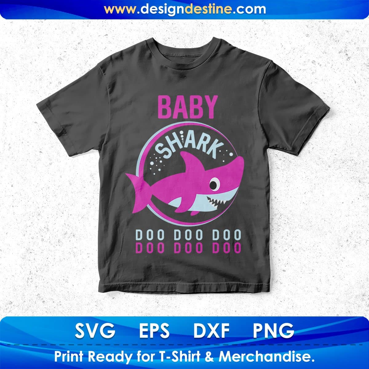 Baby Shark Girl T shirt Design In Png Svg Cutting Printable Files