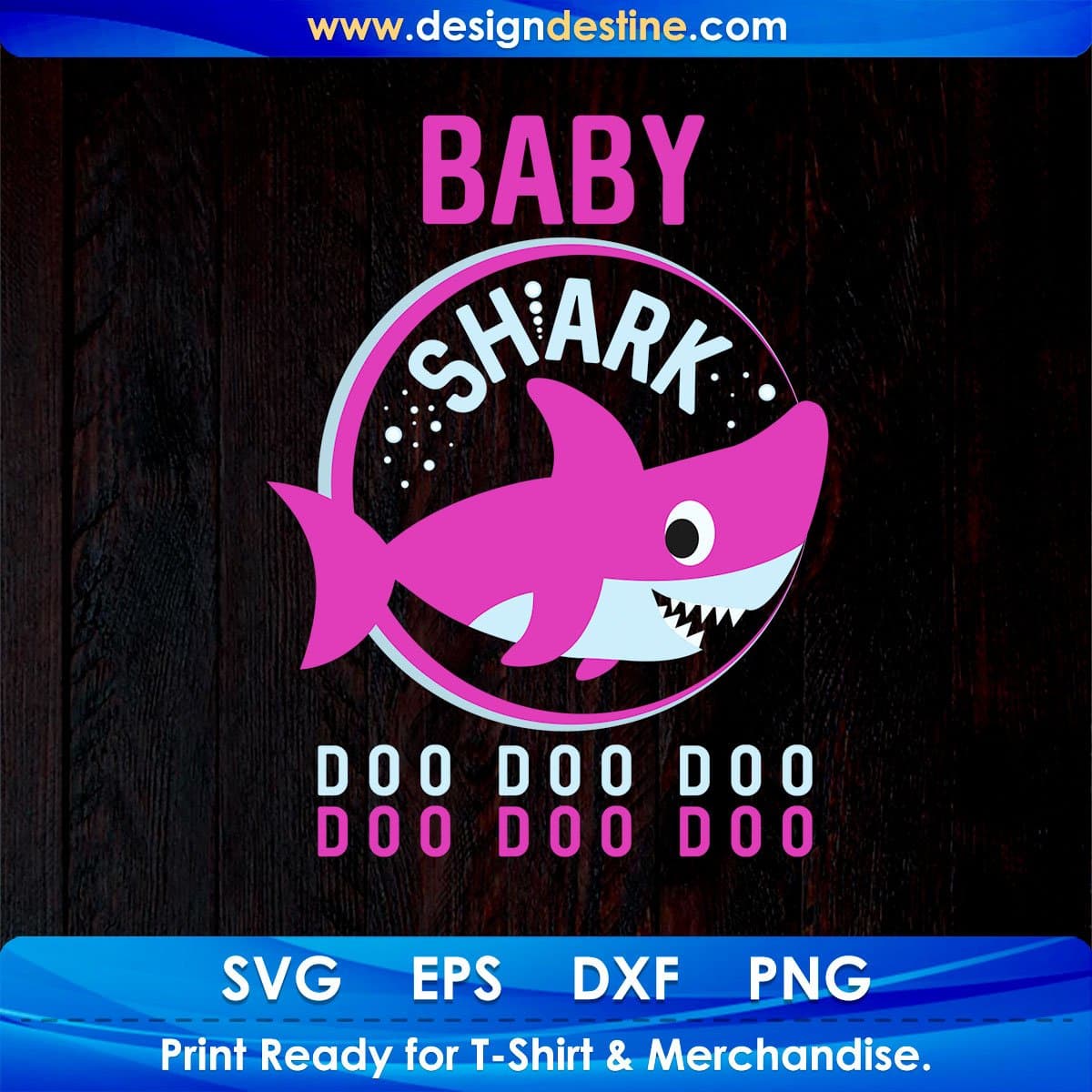 Baby Shark Girl T shirt Design In Png Svg Cutting Printable Files