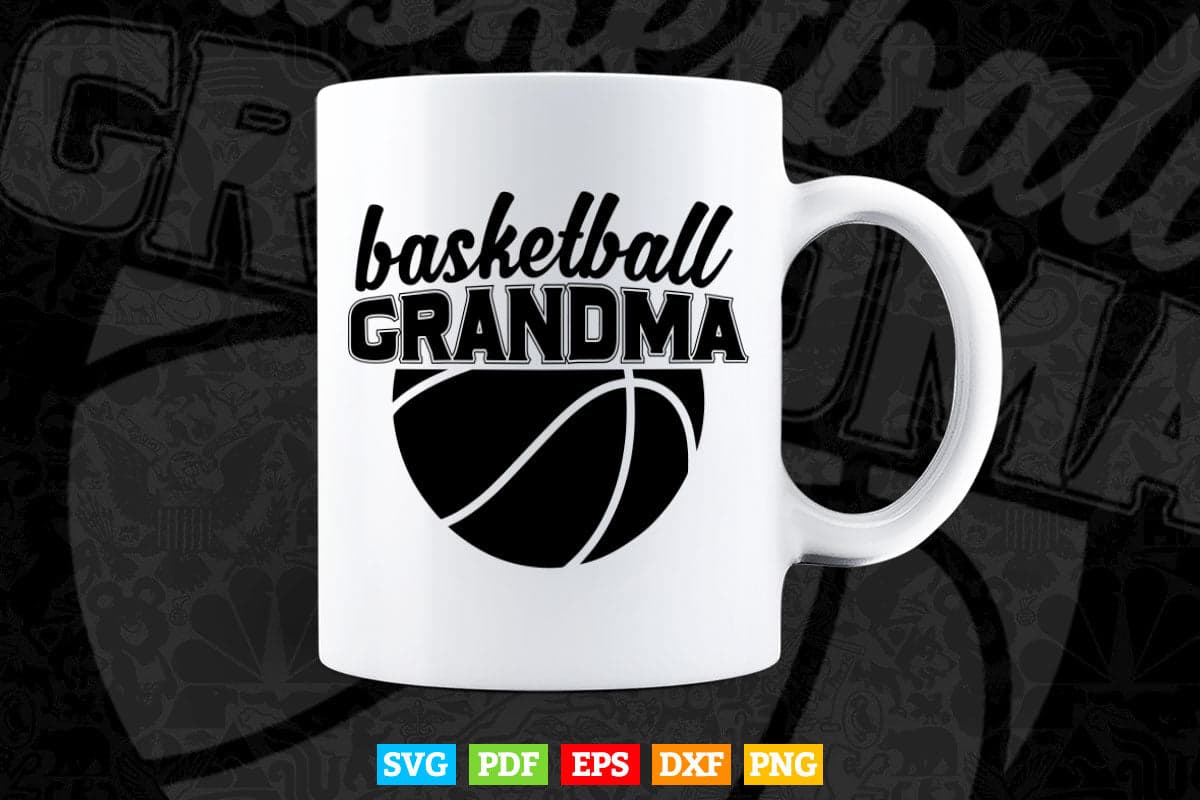 Basketball Grandma Funny Ball Mother's Day Svg Png Cut Files.