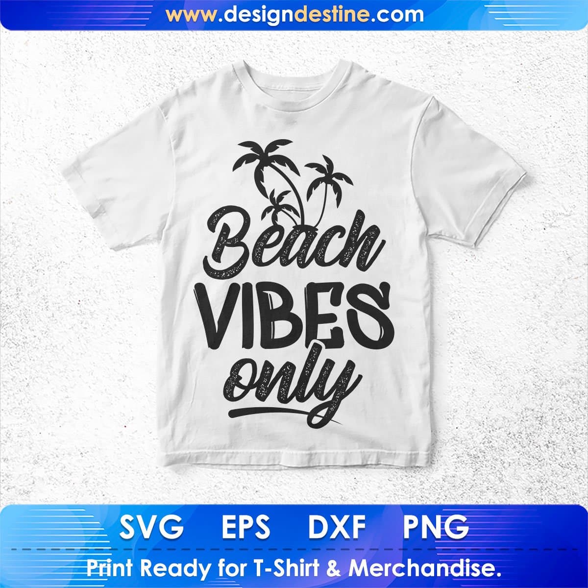 Beach Vibes Only Summer T shirt Design In Png Svg Cutting Printable Files