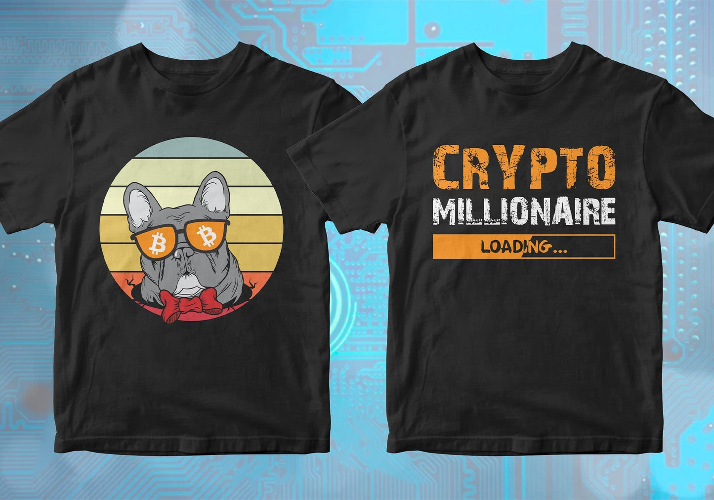 Bitcoin Cryptocurrency Btc 100 Editable Vector T-shirt Designs Bundle Part 1