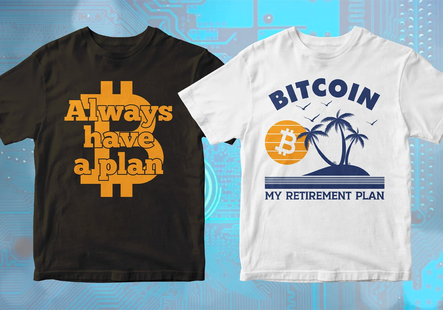 Bitcoin Cryptocurrency Btc 100 Editable Vector T-shirt Designs Bundle Part 1
