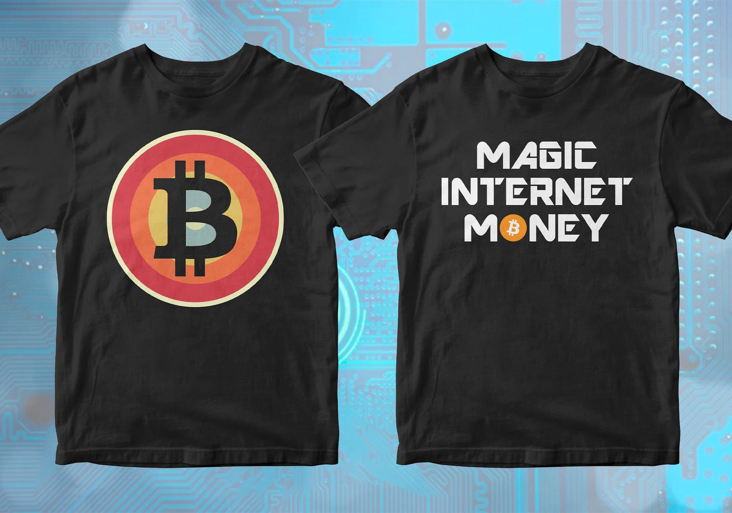 Bitcoin Cryptocurrency Btc 100 Editable Vector T-shirt Designs Bundle Part 1