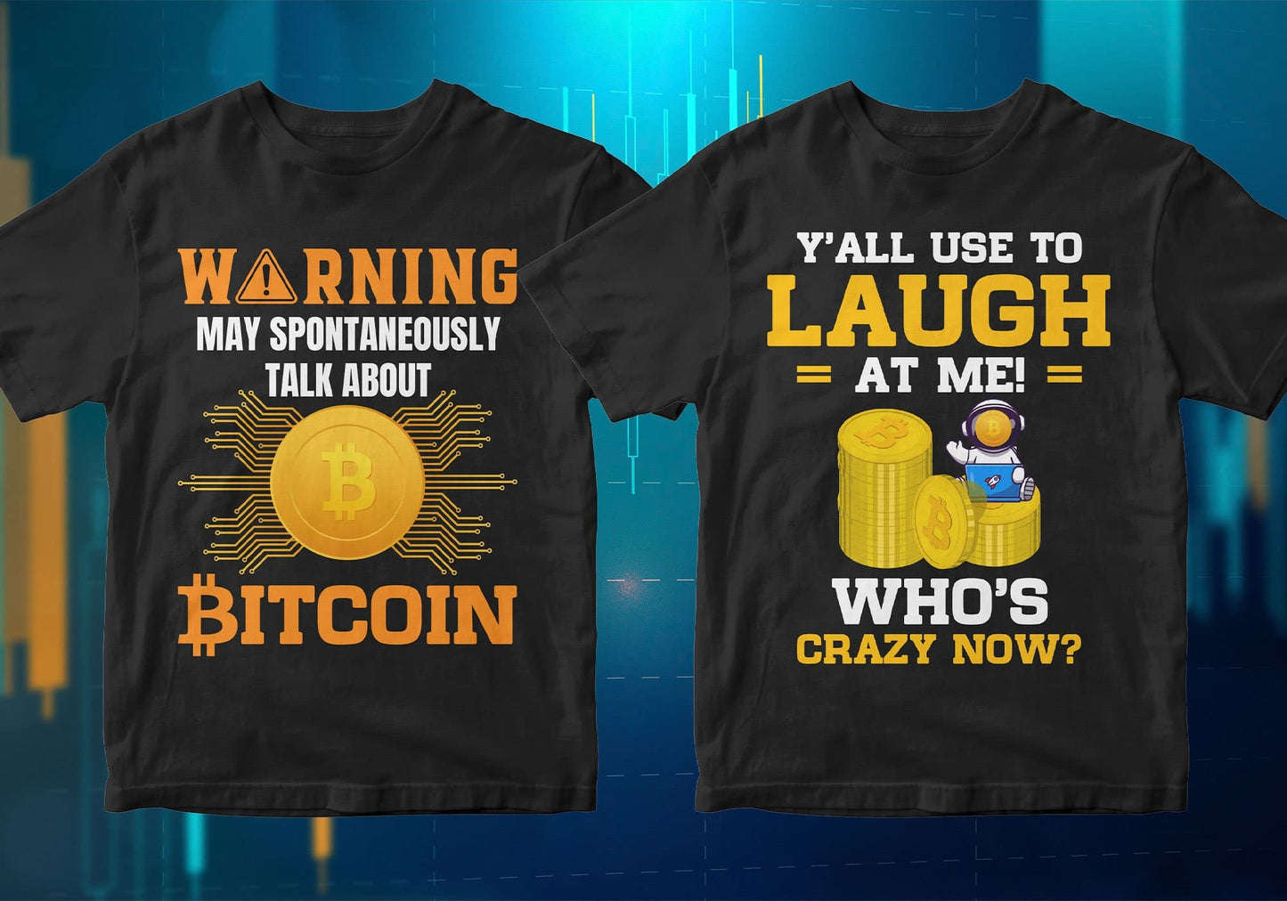 Bitcoin Cryptocurrency Btc 100 Editable Vector T-shirt Designs Bundle Part 1