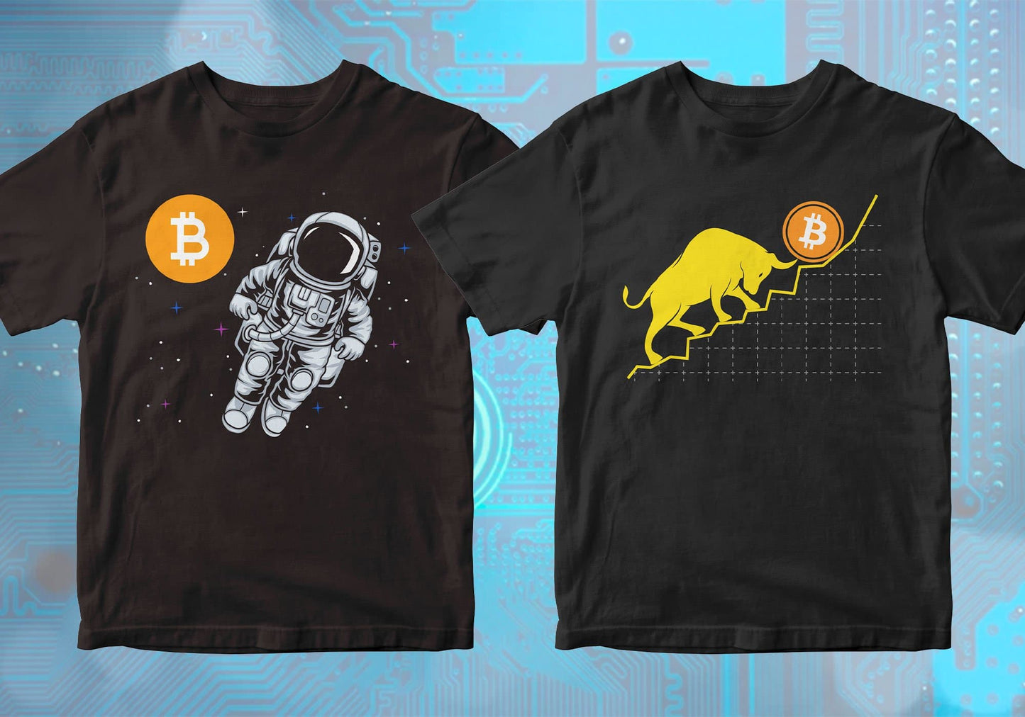 Bitcoin Cryptocurrency Btc 100 Editable Vector T-shirt Designs Bundle Part 1