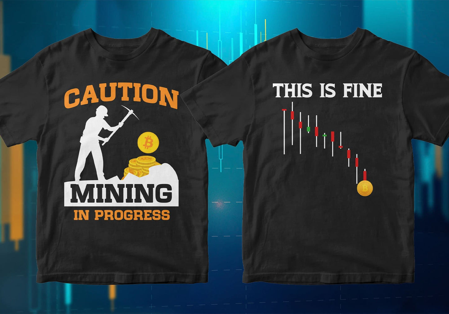 Bitcoin Cryptocurrency Btc 100 Editable Vector T-shirt Designs Bundle Part 1
