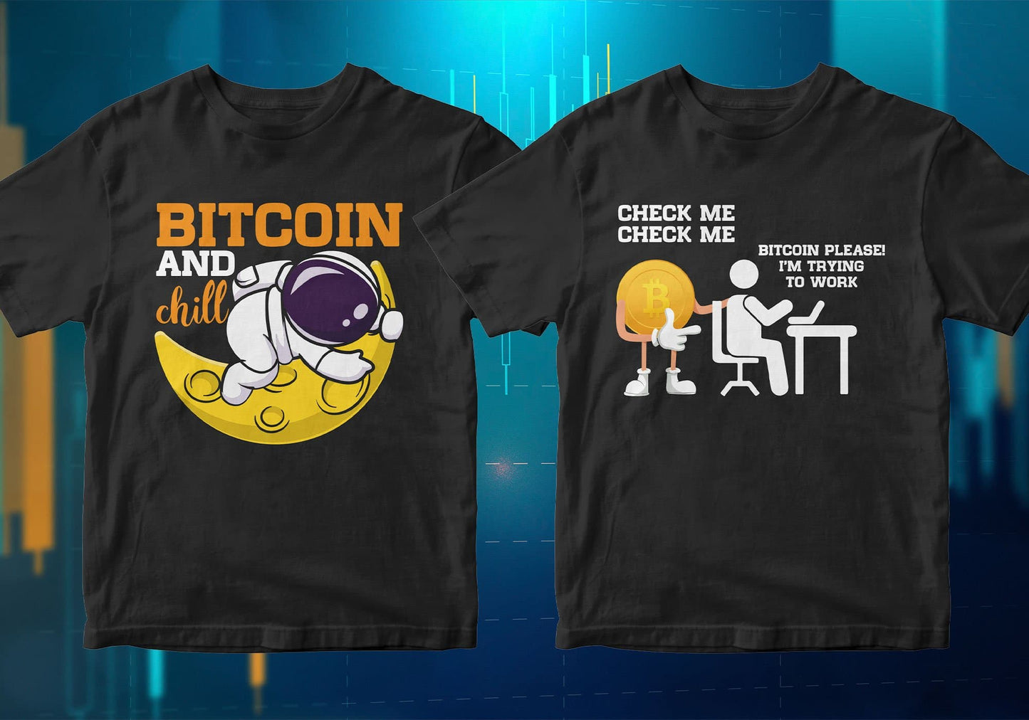 Bitcoin Cryptocurrency Btc 100 Editable Vector T-shirt Designs Bundle Part 1