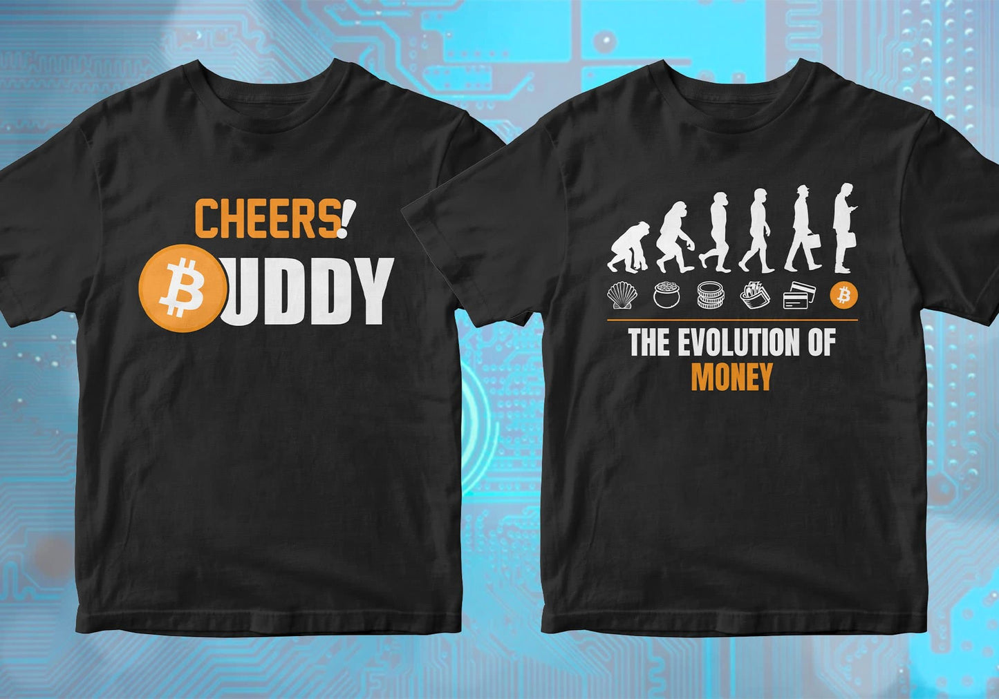 Bitcoin Cryptocurrency Btc 100 Editable Vector T-shirt Designs Bundle Part 1