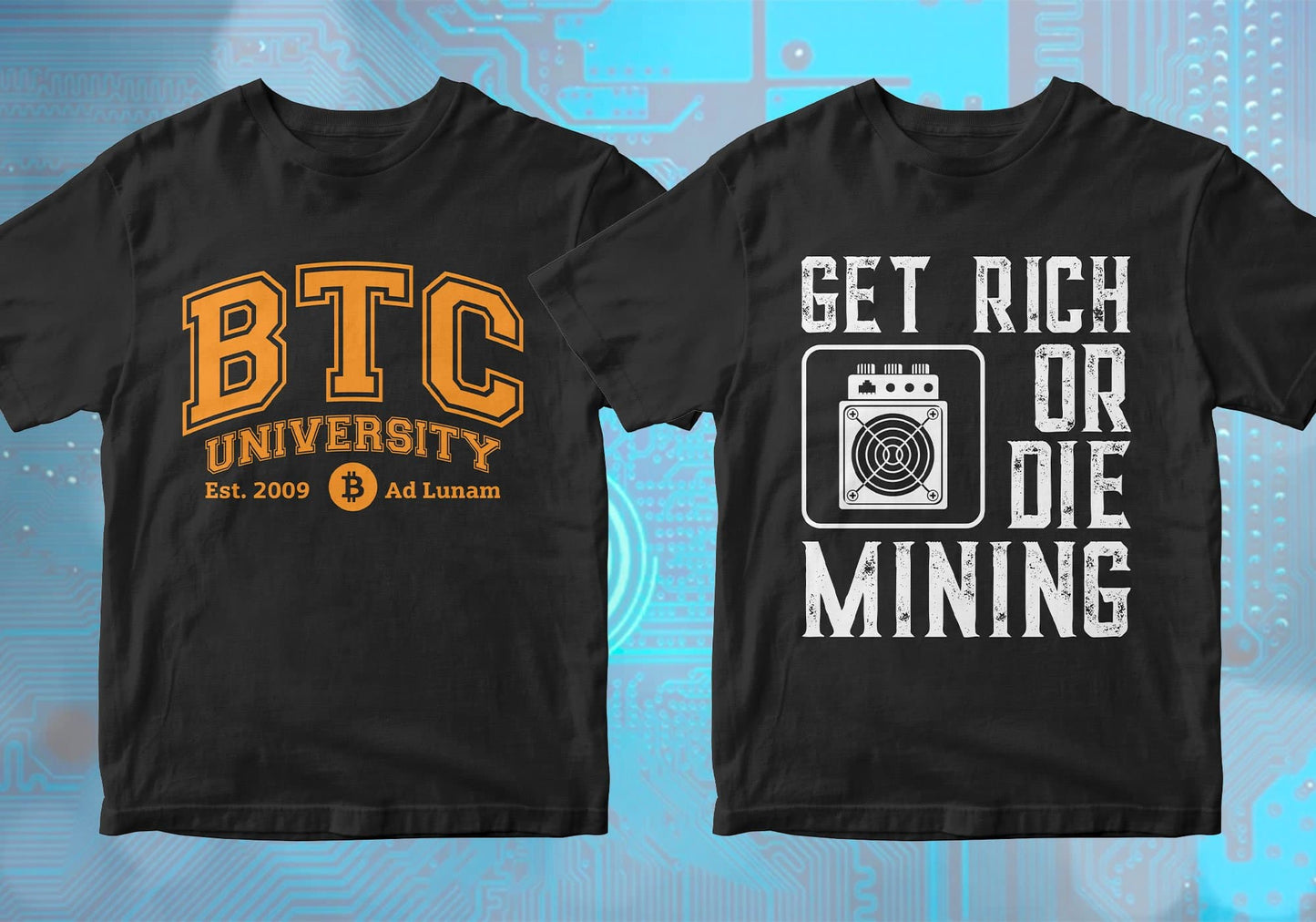 Bitcoin Cryptocurrency Btc 100 Editable Vector T-shirt Designs Bundle Part 1