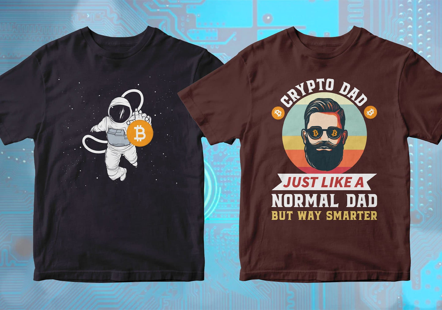 Bitcoin Cryptocurrency Btc 100 Editable Vector T-shirt Designs Bundle Part 1