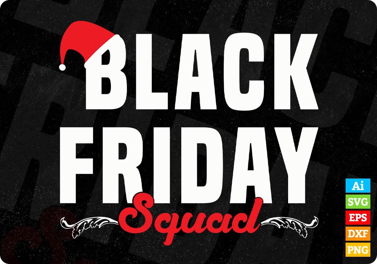 Black Friday Squad T shirt Design In Svg Png Cutting Printable Files