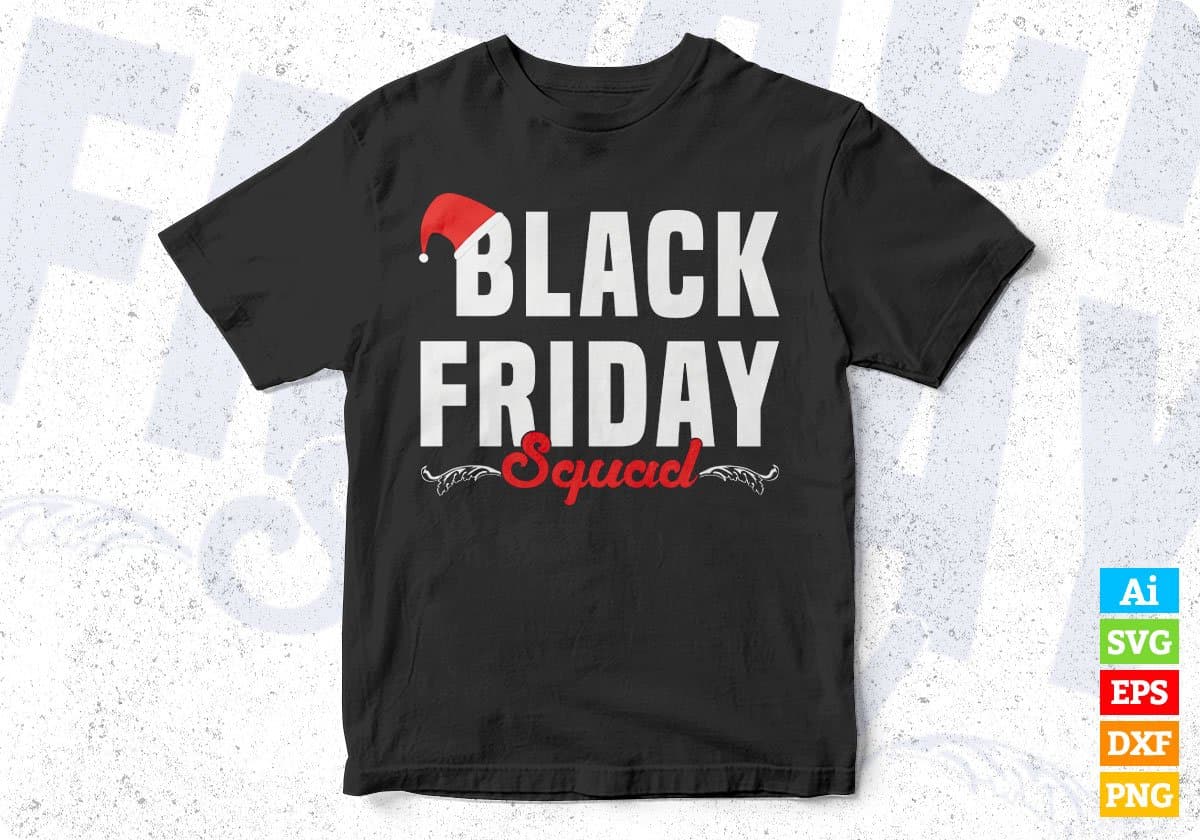 Black Friday Squad T shirt Design In Svg Png Cutting Printable Files