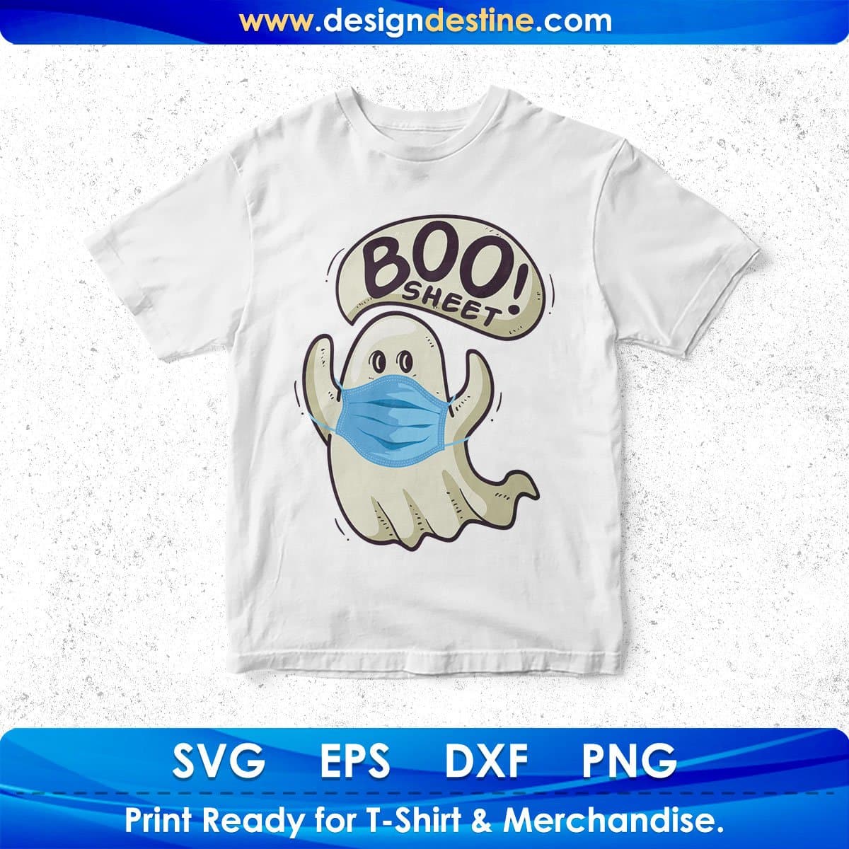 Boo Sheet Ghost Halloween T shirt Design In Png Svg Cutting Printable Files
