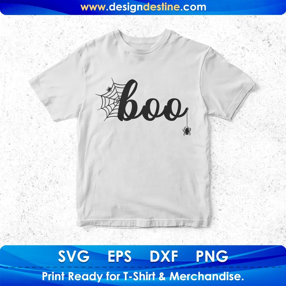 Boo Spider Halloween T shirt Design In Svg Cutting Printable Files