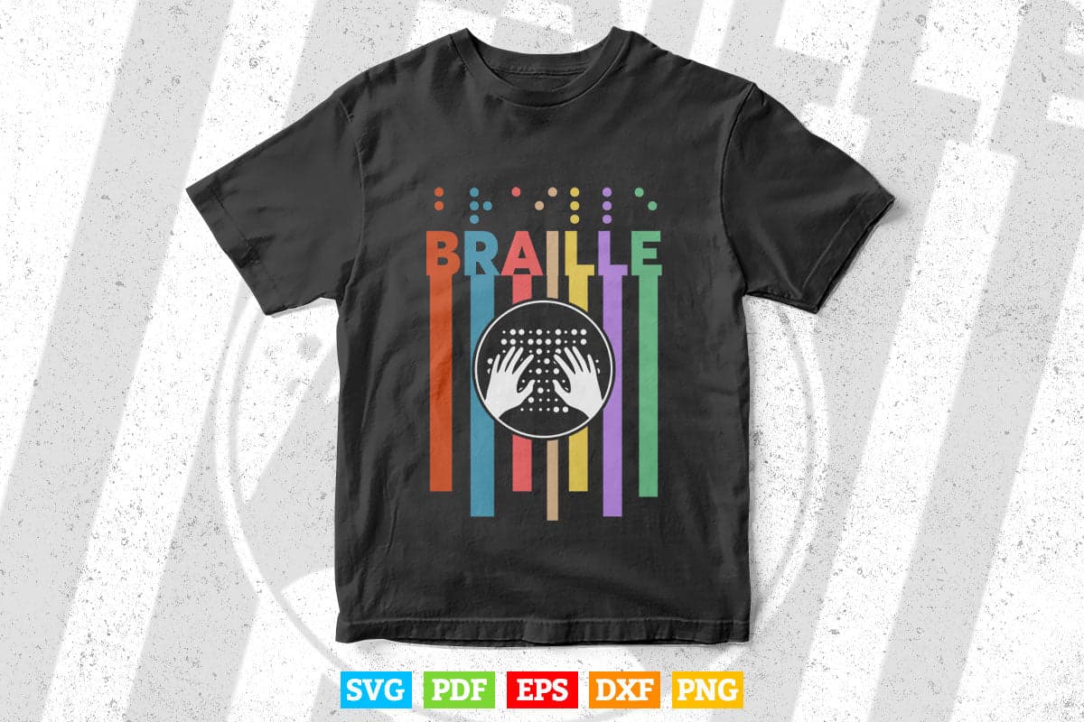 Braille Retro Colors Spell Out Braille Dots Artist Svg Png Files.