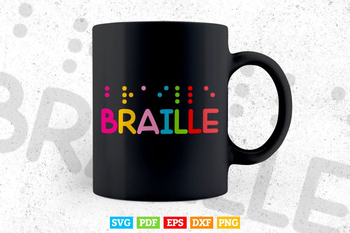 Braille Retro Colors Spell Out Braille Dots Svg Png Files.