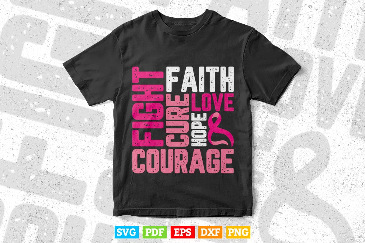 Breast cancer awareness for women Faith Svg Cutting Printable Files.