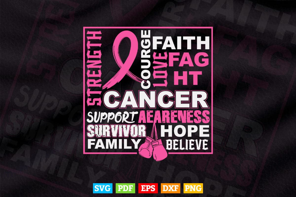 Breast Cancer Awareness Headband Bracelet Pink Ribbon Svg Png Cricut Files.