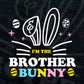 Brother Bunny Rabbit Easter Family Match Boys Kids Vector T shirt Design in Ai Png Svg Files.