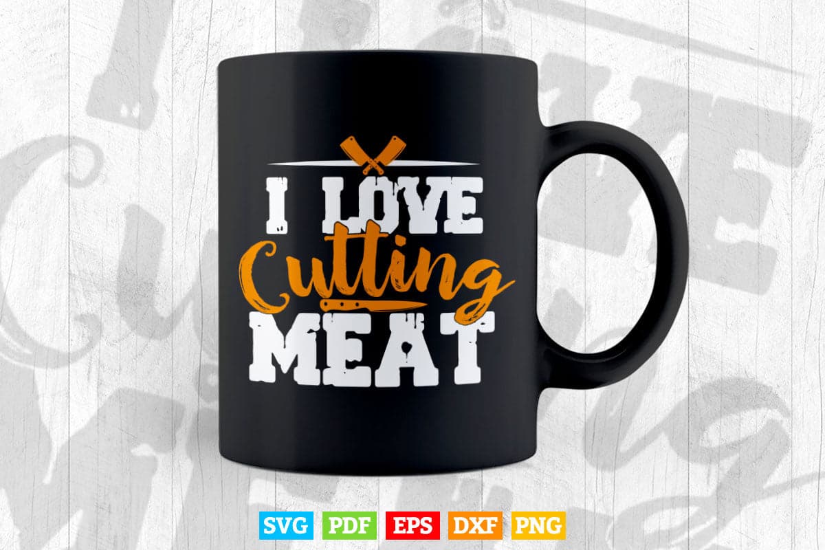 Butcher Chuck Brisket Shank Cook Svg Cut Files.