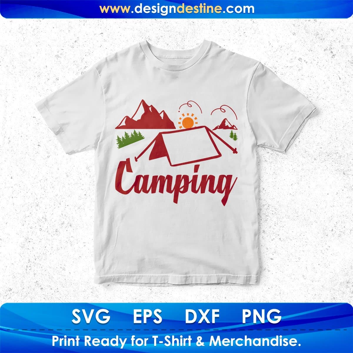 Camping Adventure T shirt Design In Svg Png Cutting Printable Files