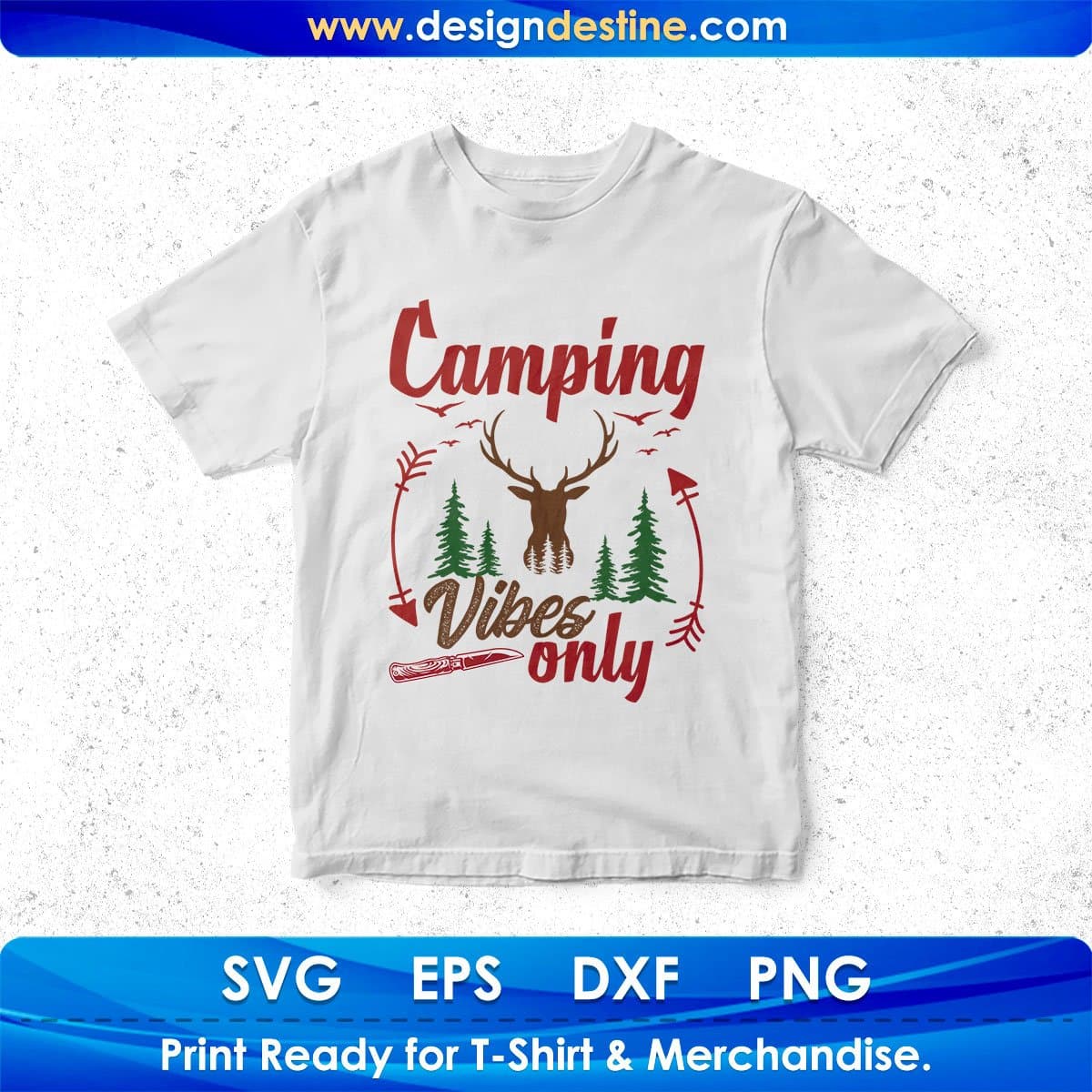 Camping Vibes Only Adventure T shirt Design In Svg Png Cutting Printable Files