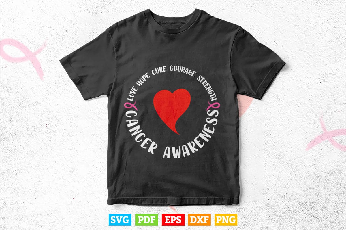 Cancer Awareness Fight Cancer Ribbon Svg Png Cricut Files.