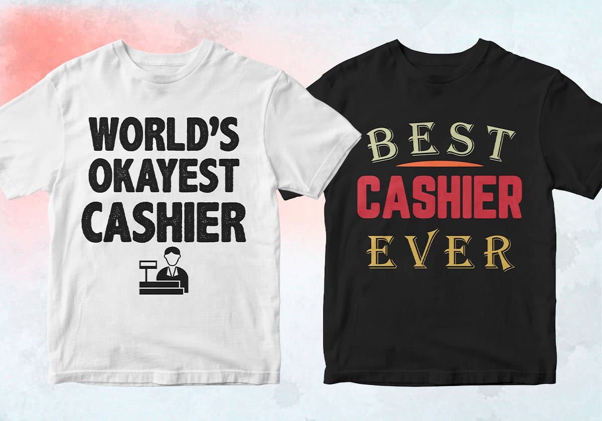 Cashier 25 Editable T-shirt Designs Bundle