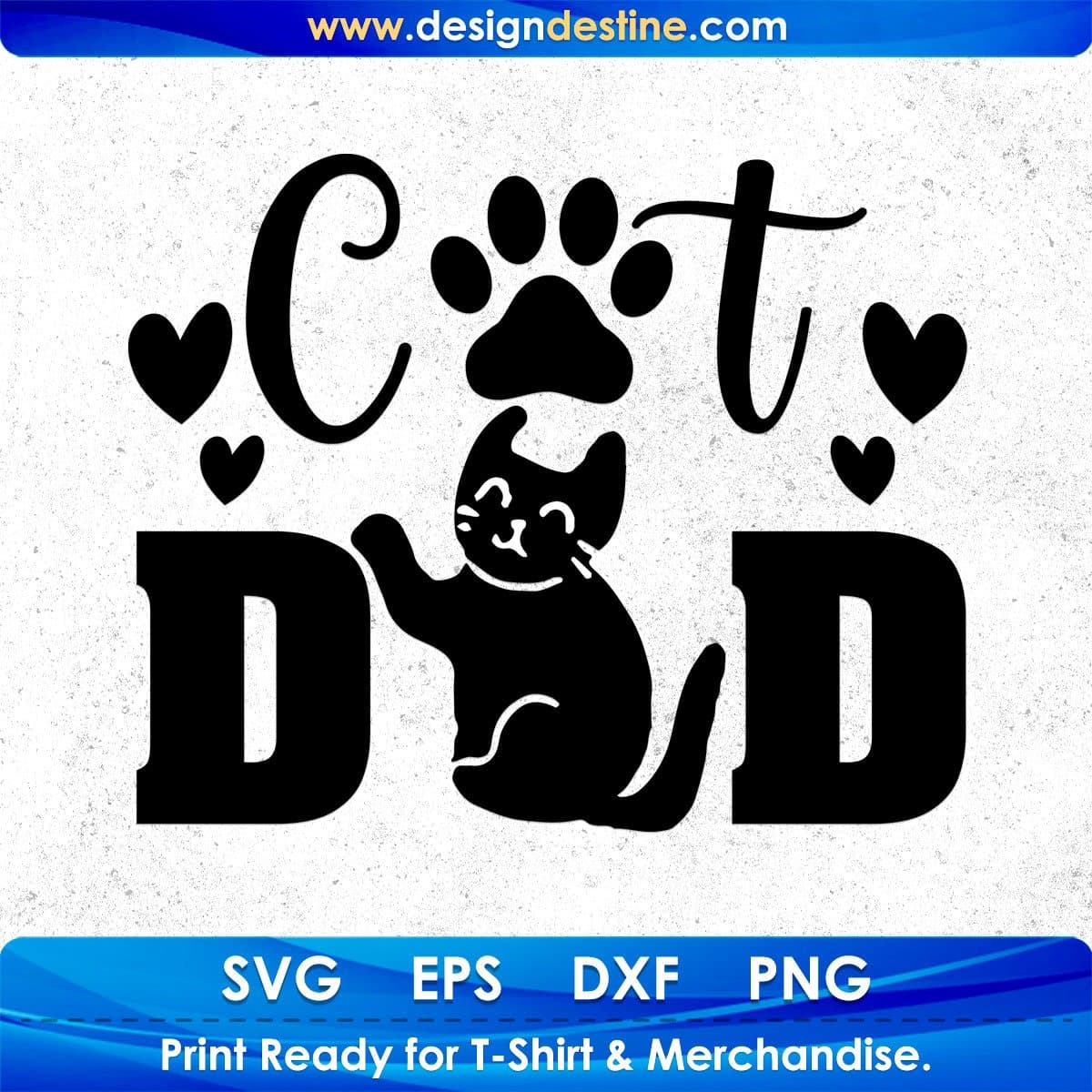 Cat Dad Animal T shirt Design In Svg Png Cutting Printable Files