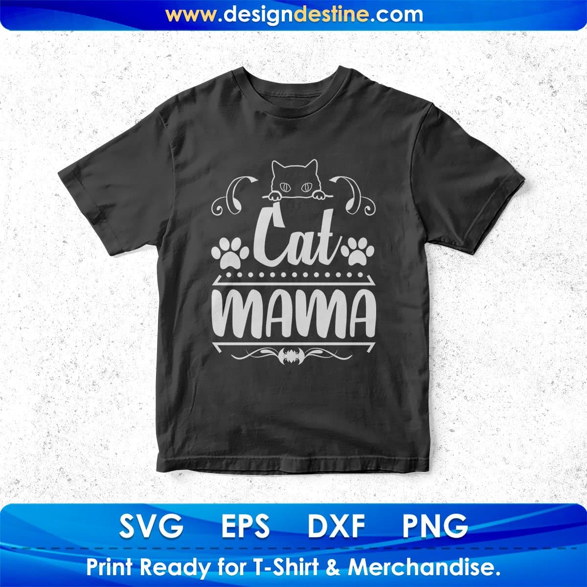 Cat Mama Animal T shirt Design In Svg Png Cutting Printable Files