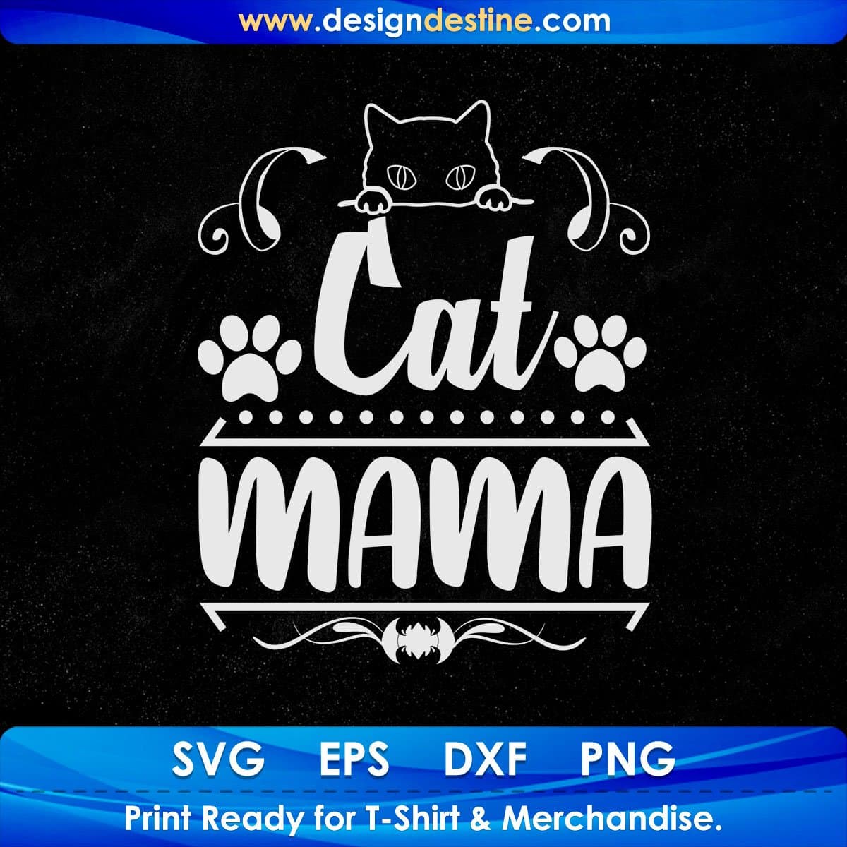 Cat Mama Animal T shirt Design In Svg Png Cutting Printable Files
