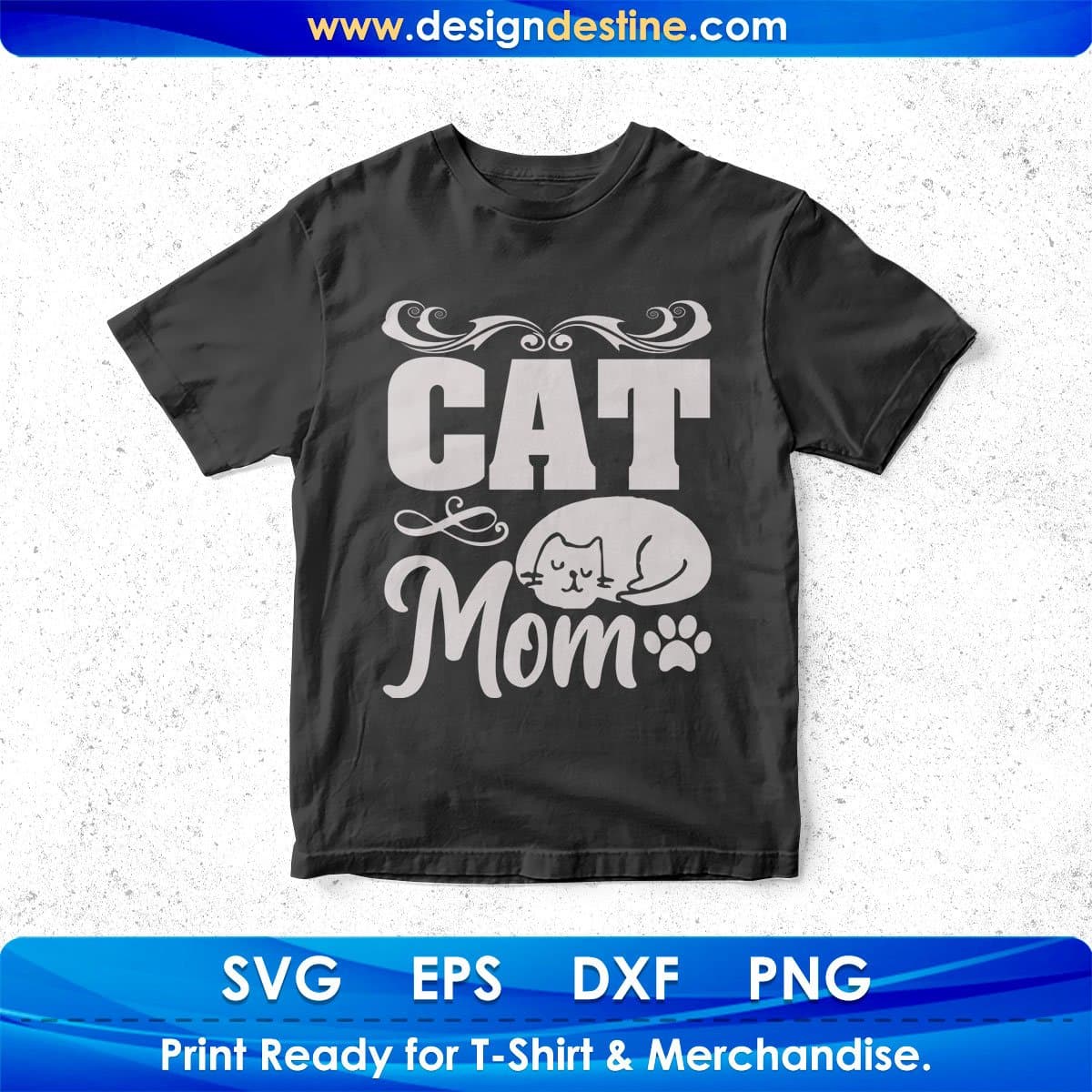Cat Mom Animal T shirt Design In Svg Png Cutting Printable Files