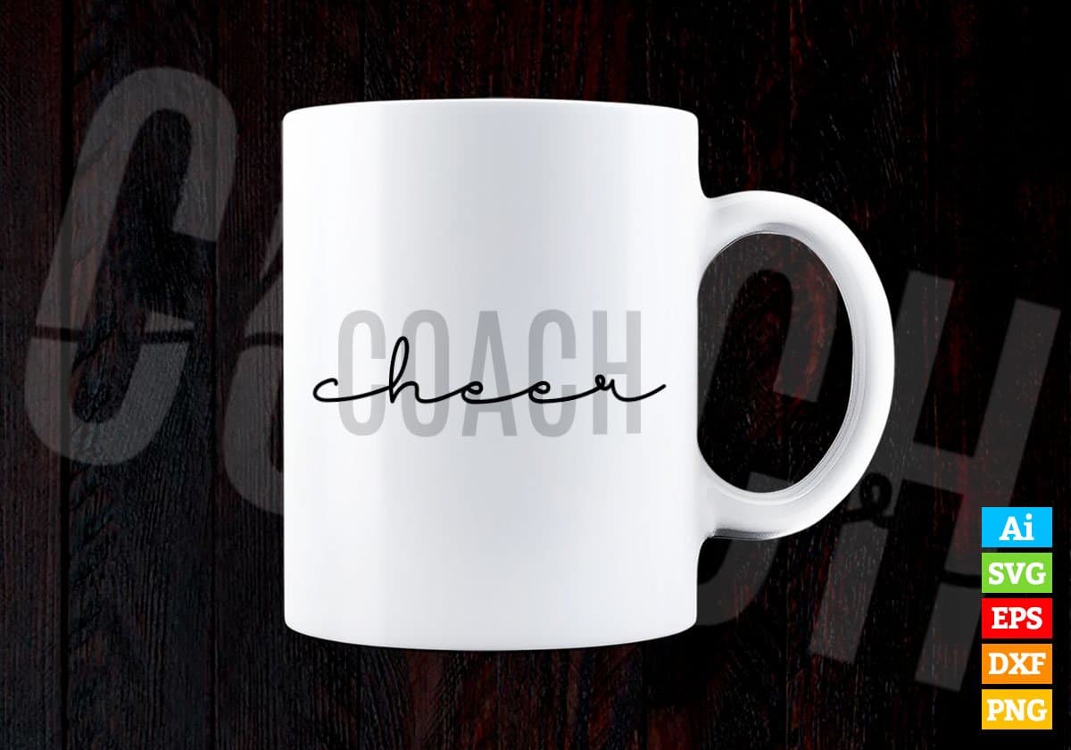 Cheer Coach Editable Vector T-shirt Design in Ai Svg Png Files