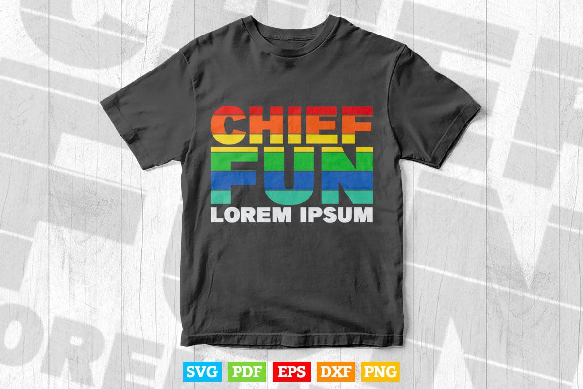 Chief Fun Officer Funny Dad's Fathers Day Svg Png Cut Files.