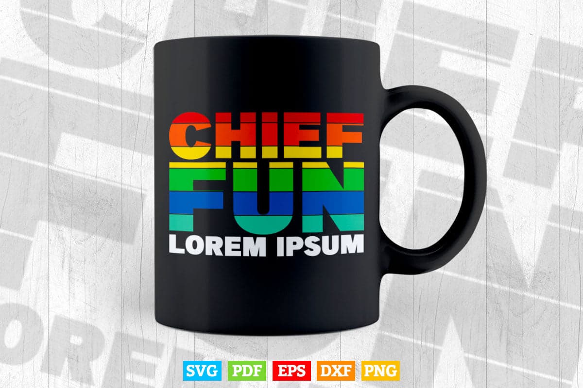 Chief Fun Officer Funny Dad's Fathers Day Svg Png Cut Files.