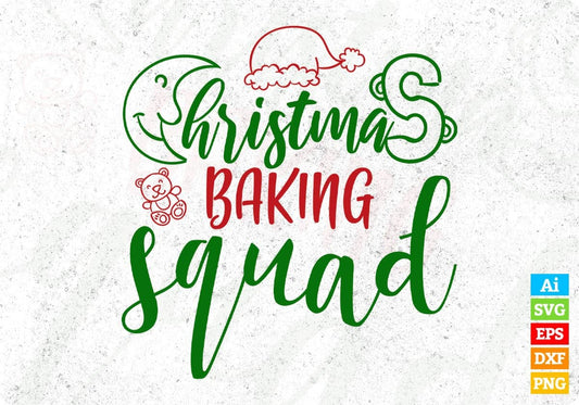 Christmas baking Squad T shirt Design In Svg Png Cutting Printable Files
