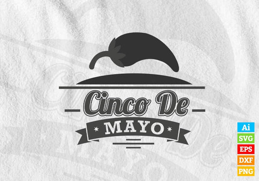Cinco De Mayo Vector T-shirt Design in Ai Svg Png Files