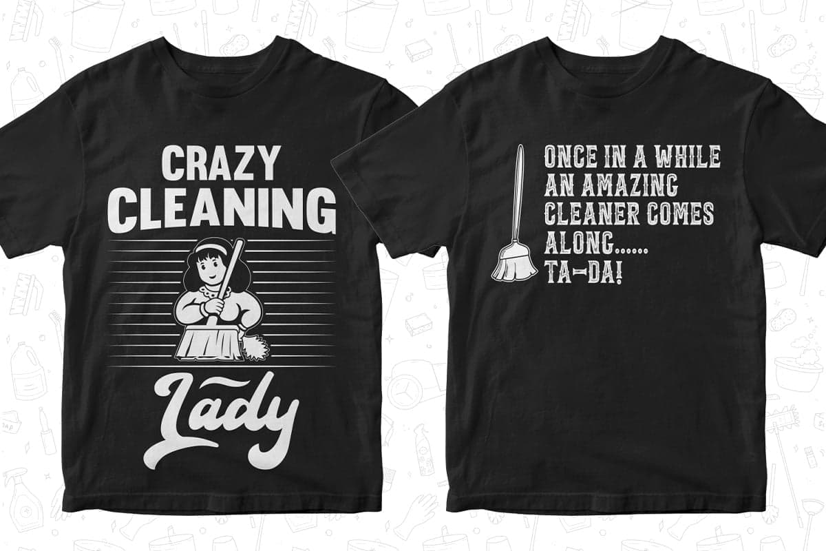 Cleaner 50 Editable T-shirt Designs Bundle Part 1