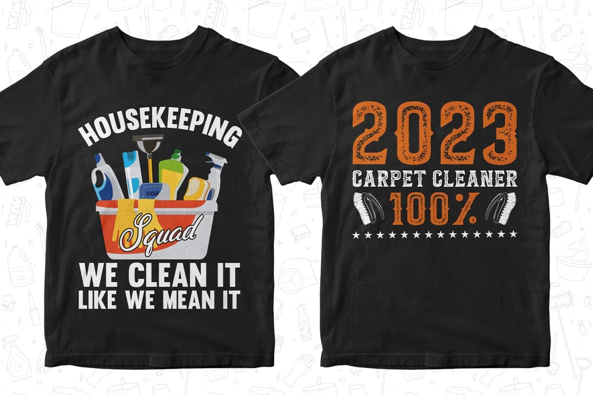 Cleaner 50 Editable T-shirt Designs Bundle Part 1