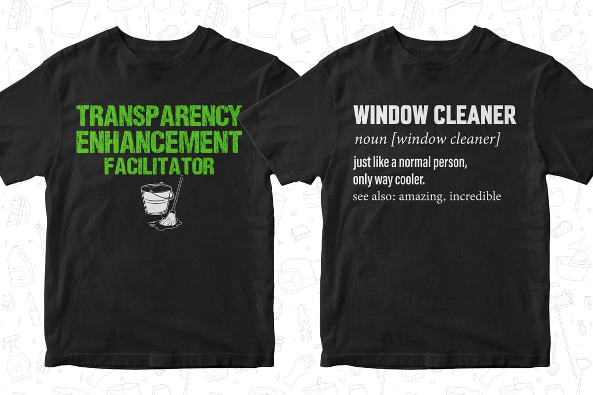 Cleaner 50 Editable T-shirt Designs Bundle Part 1