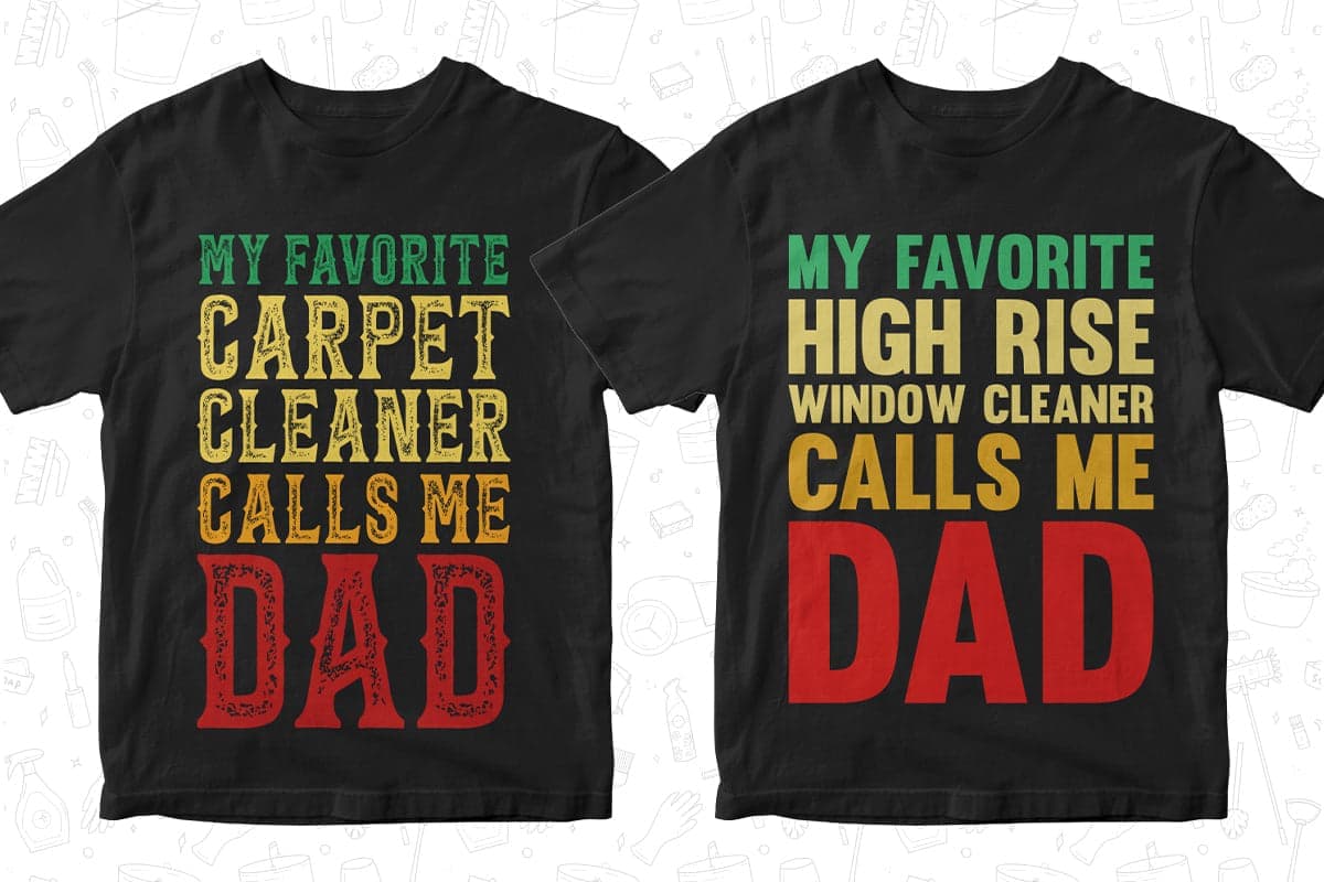 Cleaner 50 Editable T-shirt Designs Bundle Part 1