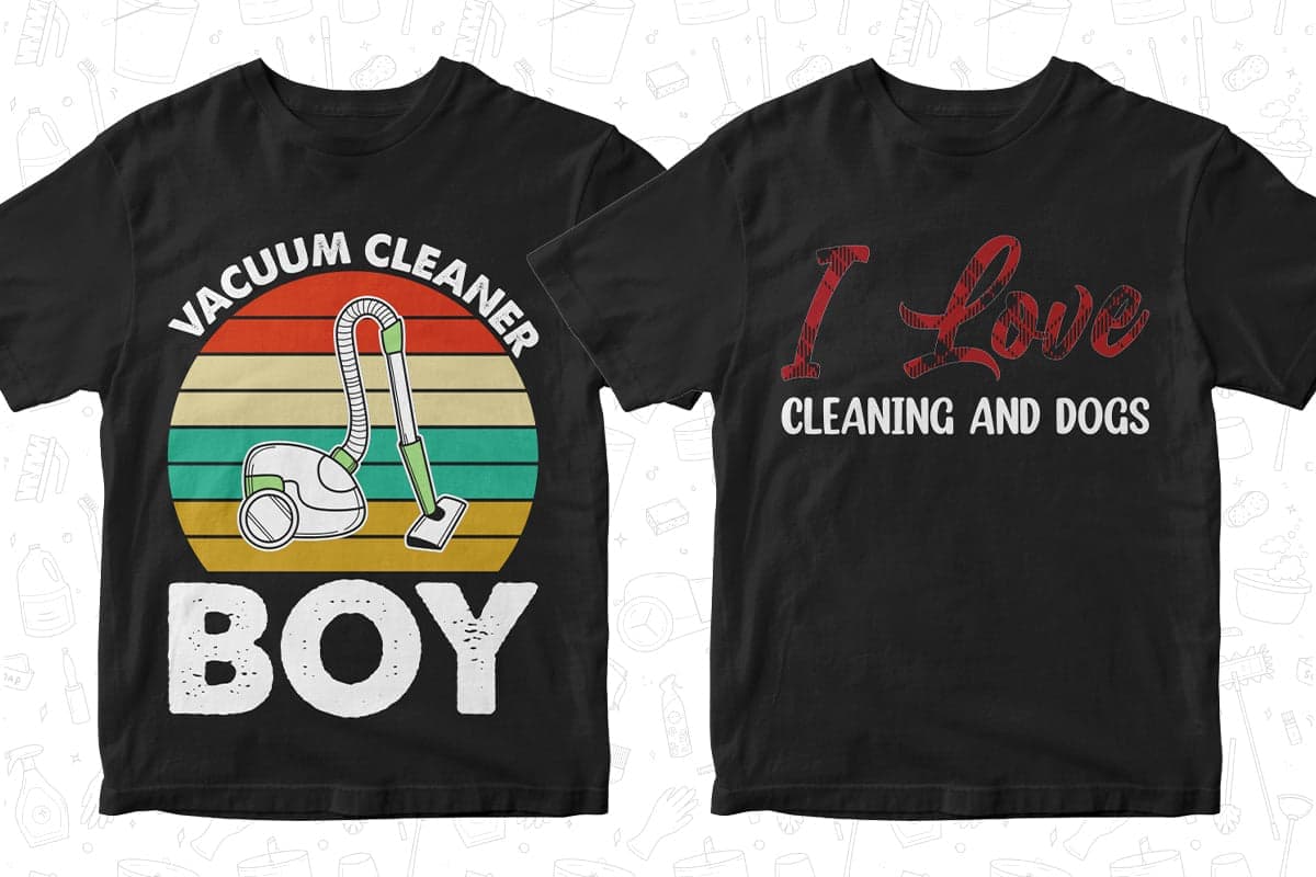 Cleaner 50 Editable T-shirt Designs Bundle Part 1