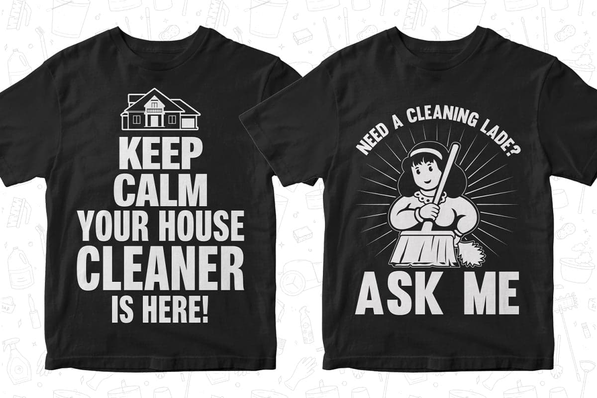 Cleaner 50 Editable T-shirt Designs Bundle Part 1