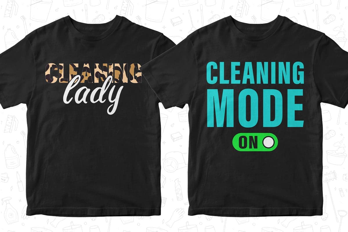 Cleaner 50 Editable T-shirt Designs Bundle Part 1