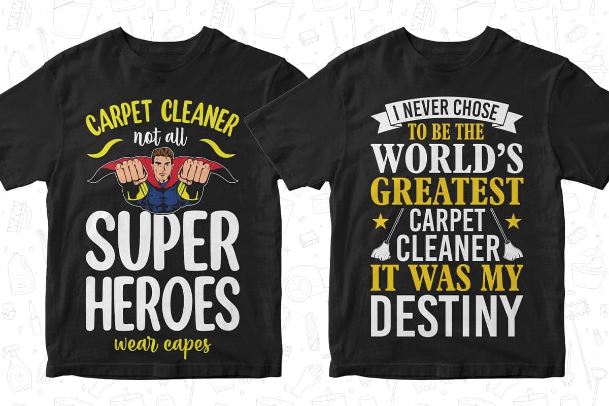 Cleaner 50 Editable T-shirt Designs Bundle Part 1