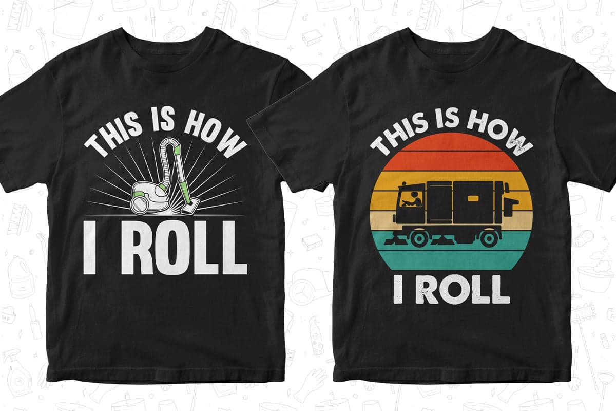 Cleaner 50 Editable T-shirt Designs Bundle Part 1